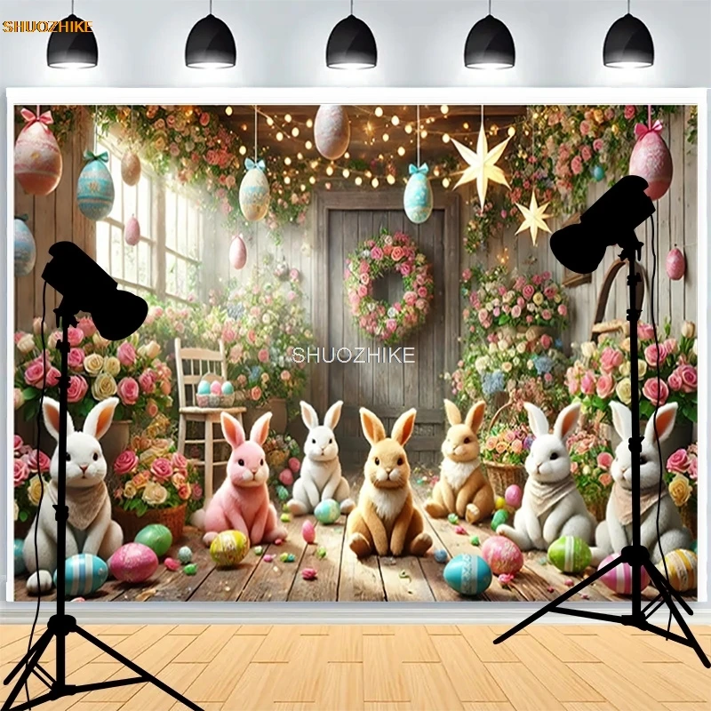 Happy Easter Day Photography Backdrops Prop With Bunch Eggs Pumpkin Rabbit Children Portrait Party Photo Background ET-02
Happy Easter Day Photography Backdrops Prop With Bunch Eggs Pumpkin Rabbit Children Portrait Party Photo Background ET-02