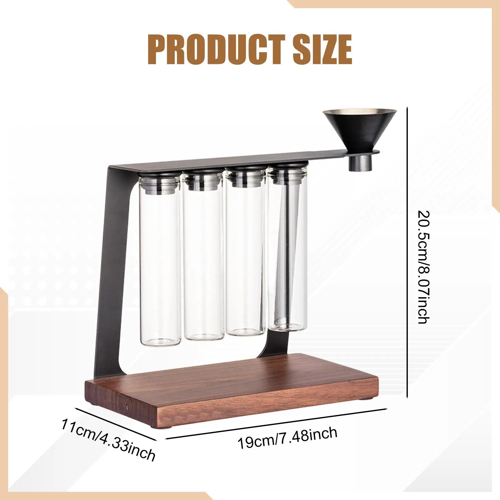 Coffee Container Sealed Glass Tube Set for Coffee Beans Storage with Wood Display Rack and Modern Style
Coffee Container Sealed Glass Tube Set for Coffee Beans Storage with Wood Display Rack and Modern Style