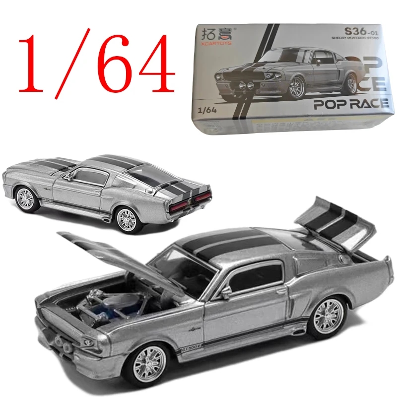 POPRACE Литая под давлением модель автомобиля из сплава Ford в масштабе 1/64, Ford Mustang Shelby GT500, игровые транспортные средства, игрушки для мальчиков, подарок, оригинальная коробка
POPRACE Литая под давлением модель автомобиля из сплава Ford в масштабе 1/64, Ford Mustang Shelby GT500, игровые транспортные средства, игрушки для мальчиков, подарок, оригинальная коробка