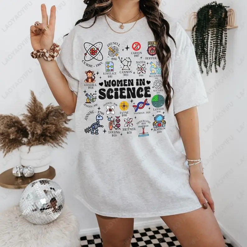 Women in Science T-Shirt Women Famous Scientist Graphic Casual Crew Neck Short Sleeve Cotton Suitable For Both Men and Women
Women in Science T-Shirt Women Famous Scientist Graphic Casual Crew Neck Short Sleeve Cotton Suitable For Both Men and Women