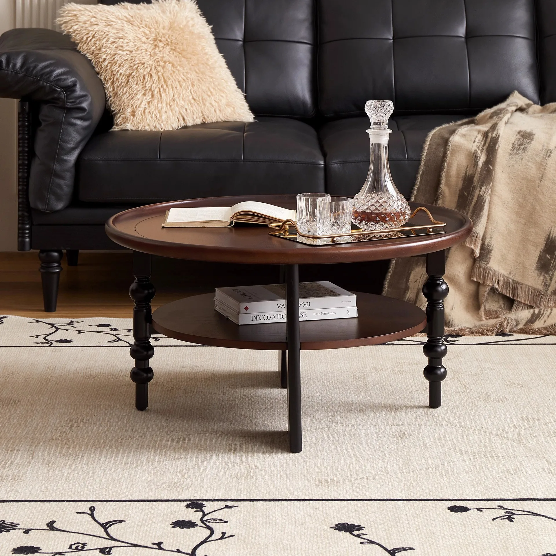 Curated French Vintage Solid Wood Double-Tier Round Coffee Table – Compact Antique-Style Living Room Storage Tea Table
Curated French Vintage Solid Wood Double-Tier Round Coffee Table – Compact Antique-Style Living Room Storage Tea Table