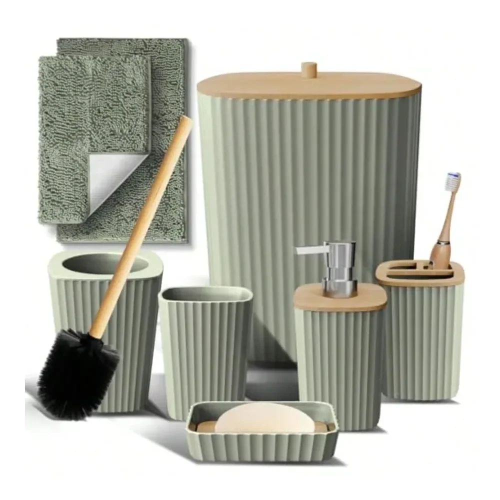 Clark Bathroom Set Sage Green Bathroom Accessories Set 6PC Bathroom Accessory Set Bathroom Sets With Bathroom Rugs Toilet Brush
Clark Bathroom Set Sage Green Bathroom Accessories Set 6PC Bathroom Accessory Set Bathroom Sets With Bathroom Rugs Toilet Brush