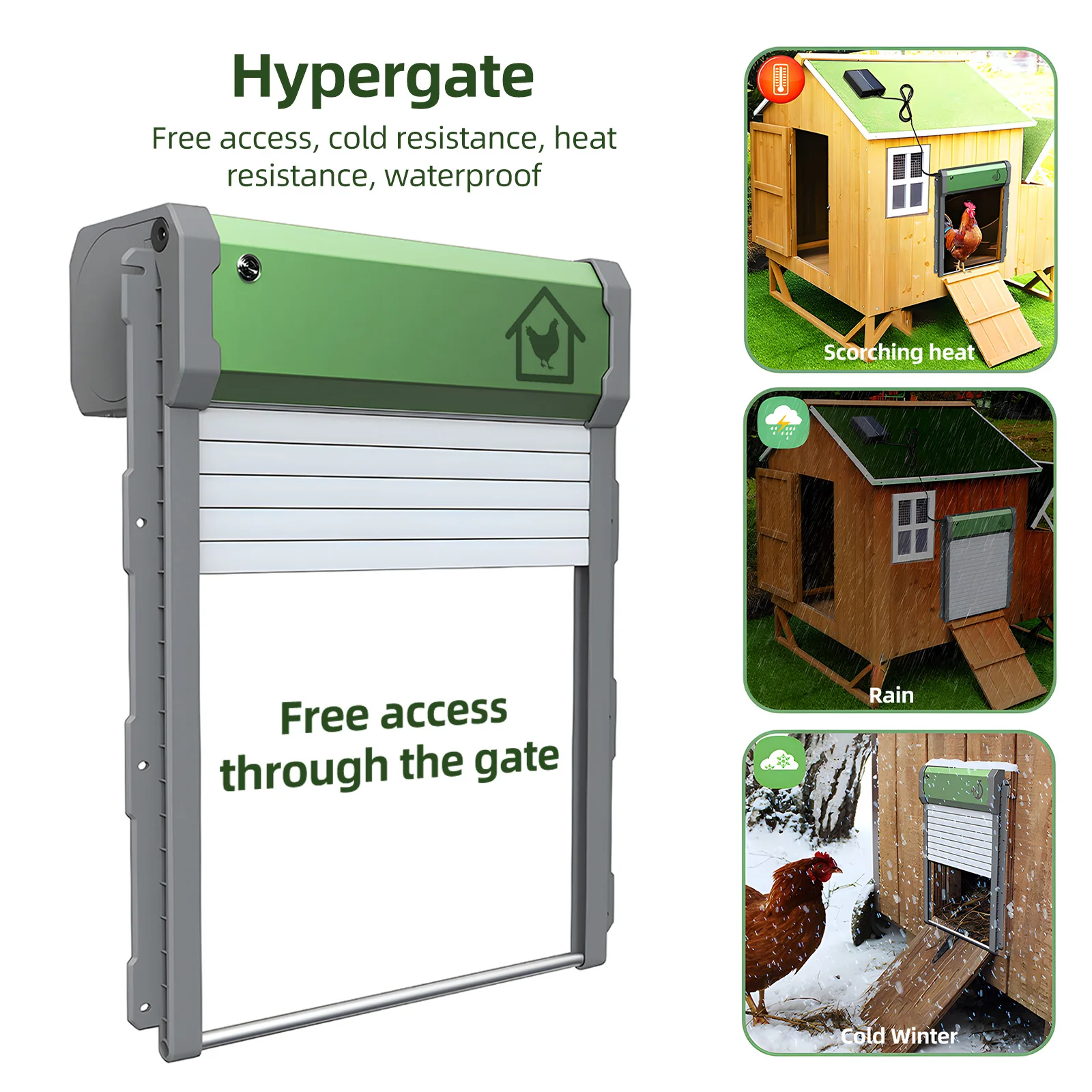 Automatic Chicken Coop Door Solar Powered Chicken Door with Timer / Light Sensor / Remote Control / Manual Mode Aluminum Alloy 4
Automatic Chicken Coop Door Solar Powered Chicken Door with Timer / Light Sensor / Remote Control / Manual Mode Aluminum Alloy 4