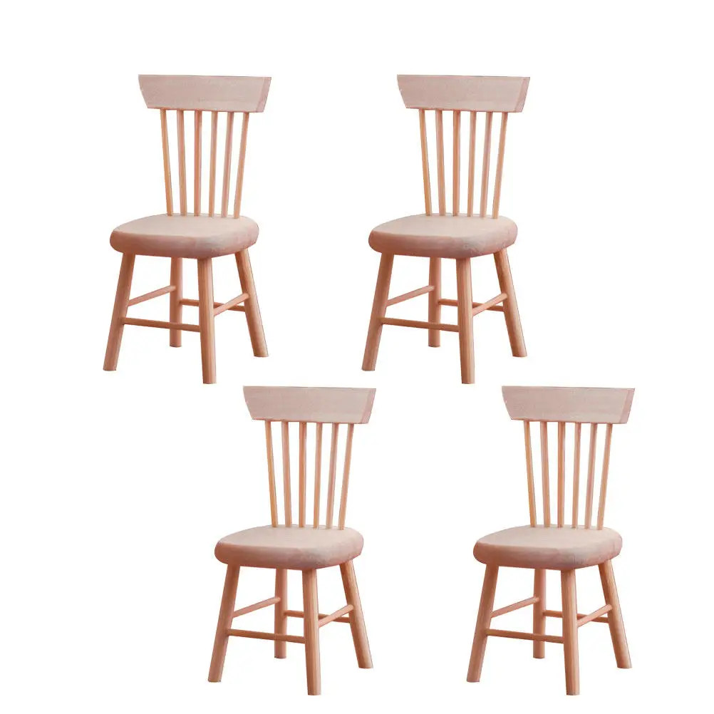 4Pcs Premium Miniature Wooden Chair Decor Lightweight Stable Smooth Surface Display Piece DIY Painting Furniture Accessory Home
4Pcs Premium Miniature Wooden Chair Decor Lightweight Stable Smooth Surface Display Piece DIY Painting Furniture Accessory Home