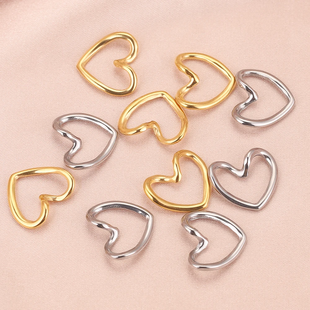 5pcs Gold-Plate Hollow Love Heart Stainless Steel DIY Charms Connectors Jewelry Making Necklace Earrings Supplies Pendants
5pcs Gold-Plate Hollow Love Heart Stainless Steel DIY Charms Connectors Jewelry Making Necklace Earrings Supplies Pendants