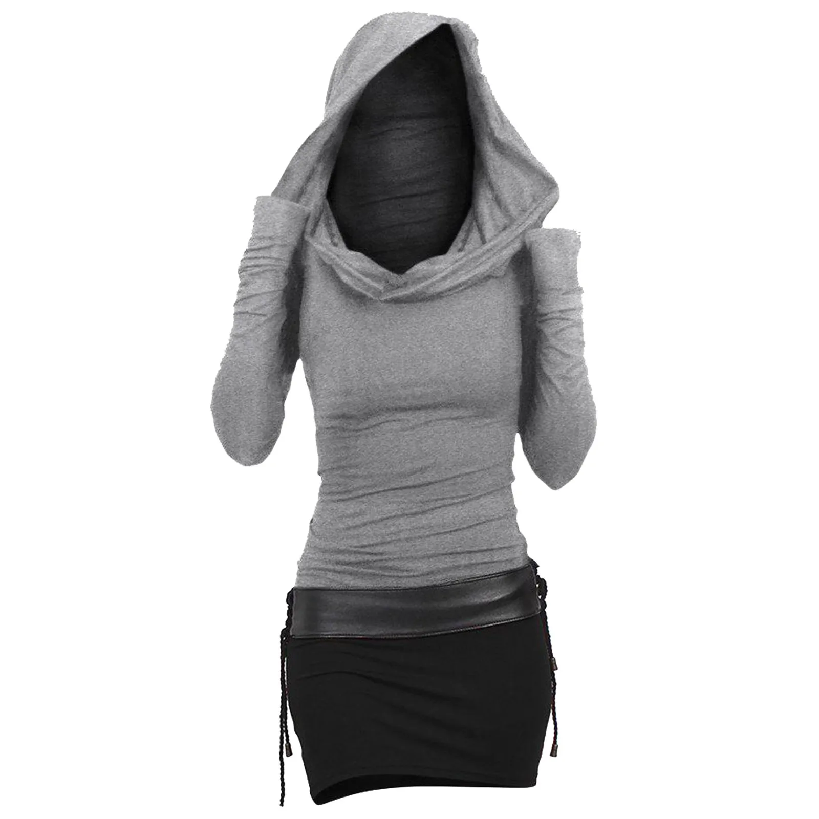 Women Daily Autumn Casual Long Sleeve Lace Up Pullover Dress Hooded Contrast Two Tone Cinched Slim Knee Length Dresses for Women
Women Daily Autumn Casual Long Sleeve Lace Up Pullover Dress Hooded Contrast Two Tone Cinched Slim Knee Length Dresses for Women