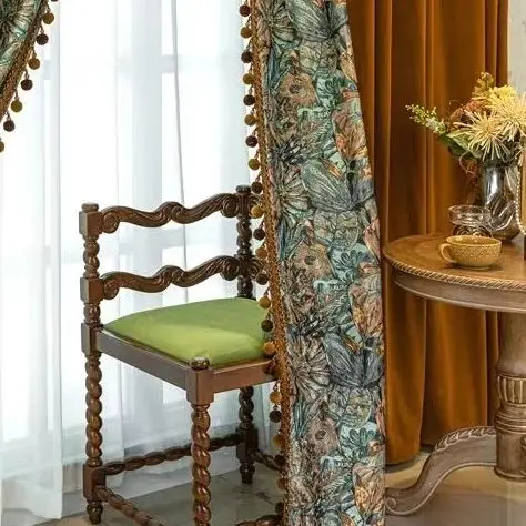 Oil Painting Printing Caramel Velvet Stitching Thickened Curtains for Living Room Bedroom Window Customized Classic Retro Print
Oil Painting Printing Caramel Velvet Stitching Thickened Curtains for Living Room Bedroom Window Customized Classic Retro Print