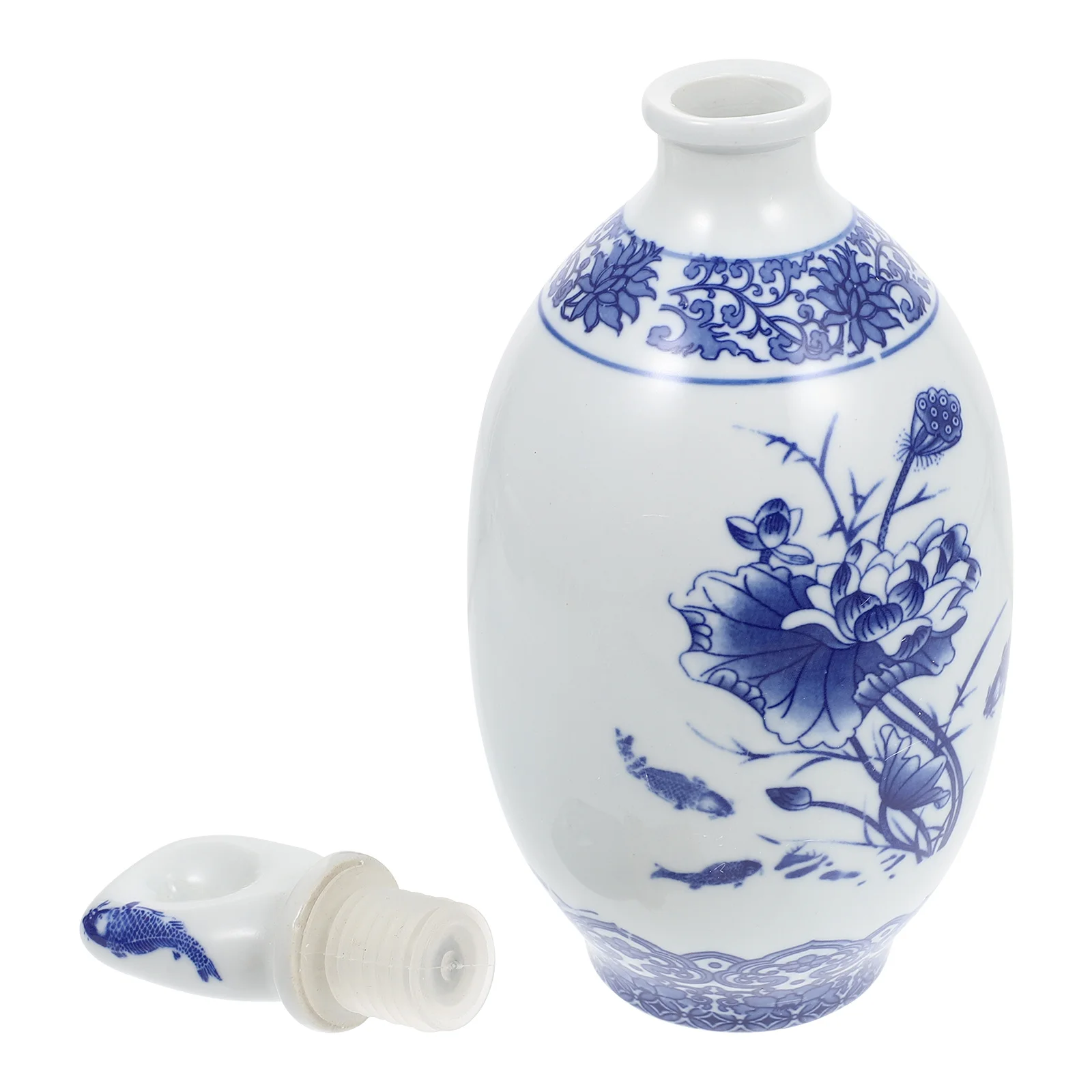 1Pcs Blue and White Porcelain Wine Bottle Ceramic Sake Storage Jar for Home Bar Hotel Restaurant Decor Sealed Wine Container
1Pcs Blue and White Porcelain Wine Bottle Ceramic Sake Storage Jar for Home Bar Hotel Restaurant Decor Sealed Wine Container