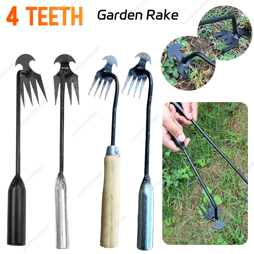 4 Teeth Garden Rake Hand Weed Remover Loose Soil Grass Root Puller Shovel Multifunctional Weeding Removal Rake Gardening Tools
4 Teeth Garden Rake Hand Weed Remover Loose Soil Grass Root Puller Shovel Multifunctional Weeding Removal Rake Gardening Tools
