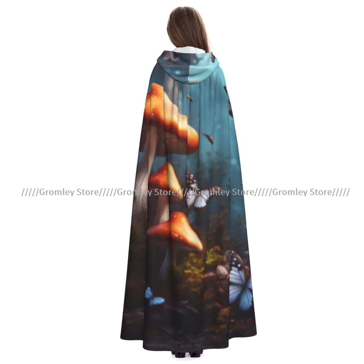 Witch Long Hooded Robe Fantasy Landscape With Mushroom And Butterflies Halloween Cloak Cosplay Costumes for Adult
Witch Long Hooded Robe Fantasy Landscape With Mushroom And Butterflies Halloween Cloak Cosplay Costumes for Adult