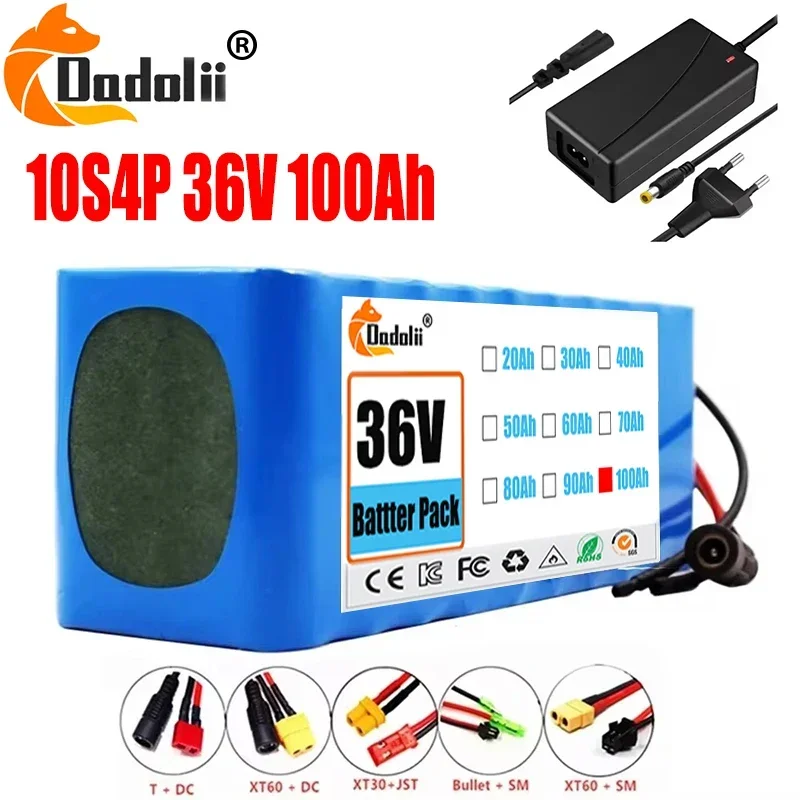 36V 10S4P 100000mAh battery pack 500W high-power battery 42V 100000mAh electric bicycle BMS 42V18650 lithium battery
36V 10S4P 100000mAh battery pack 500W high-power battery 42V 100000mAh electric bicycle BMS 42V18650 lithium battery
