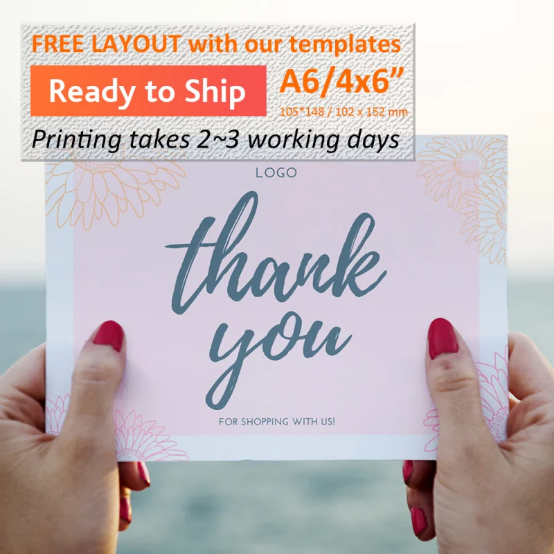 50 0.Zhang. custom. A6 / 4x6inch customized high quality thankyou card thank you card pitcher
50 0.Zhang. custom. A6 / 4x6inch customized high quality thankyou card thank you card pitcher