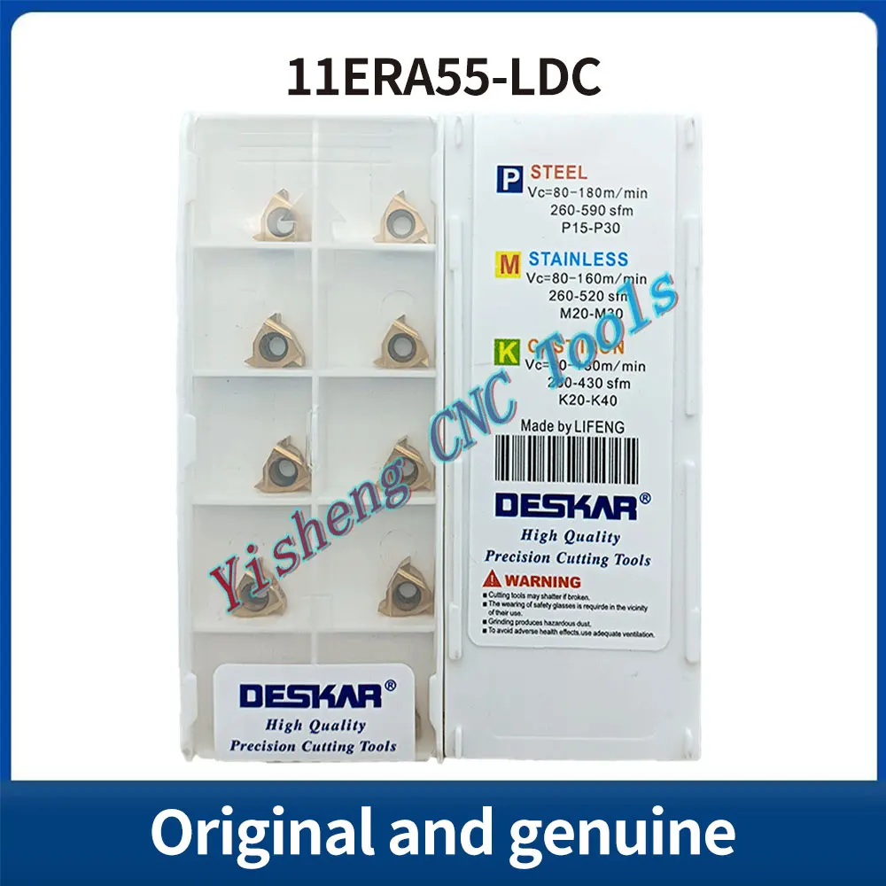 DESKAR 100% Original 11ERA55 11ERA60 LDC LDA K15 Threaded CNC cutting tool indexable threading carbide insert
DESKAR 100% Original 11ERA55 11ERA60 LDC LDA K15 Threaded CNC cutting tool indexable threading carbide insert