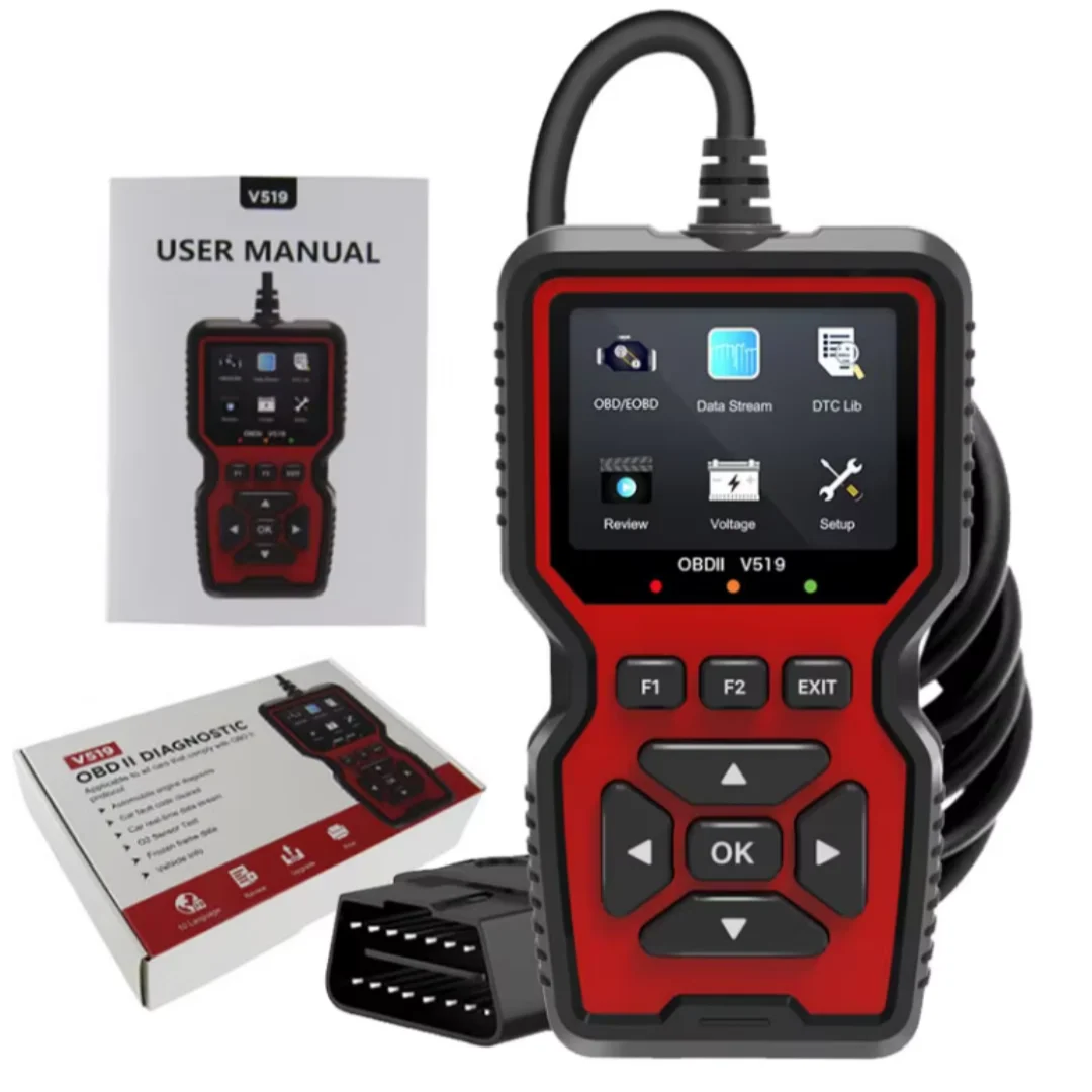 Сканер Obd2 V519, тестер диагностики неисправностей, диагностический инструмент системы двигателя, считыватель кодов Elm327, детектор неисправностей автомобиля
Сканер Obd2 V519, тестер диагностики неисправностей, диагностический инструмент системы двигателя, считыватель кодов Elm327, детектор неисправностей автомобиля