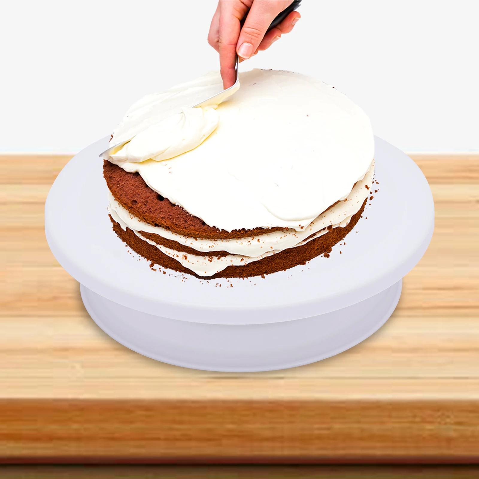 White Rotating Cake Turntable,Round Turns Smoothly Revolving PP Cake Stand Display Stand for Cookies Cupcake
White Rotating Cake Turntable,Round Turns Smoothly Revolving PP Cake Stand Display Stand for Cookies Cupcake