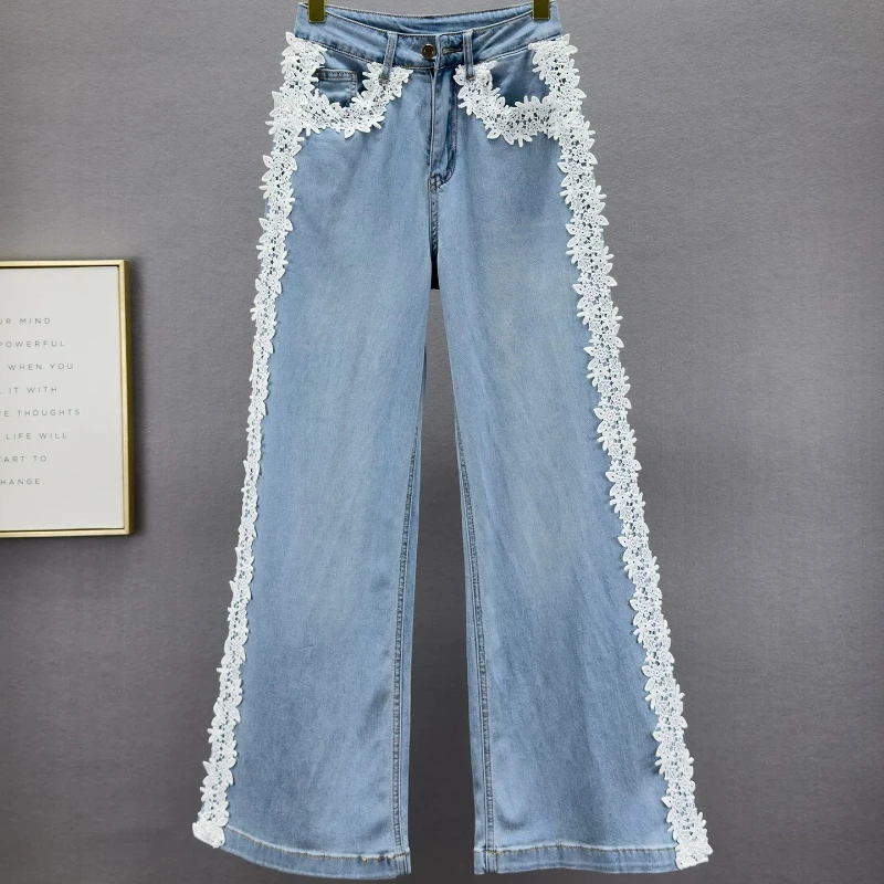 Embroidered Splicing Women's Jeans Spring 2026 New High-waisted Loose Thin Slimming Versatile Wide-leg Long Trousers Ladies
Embroidered Splicing Women's Jeans Spring 2026 New High-waisted Loose Thin Slimming Versatile Wide-leg Long Trousers Ladies