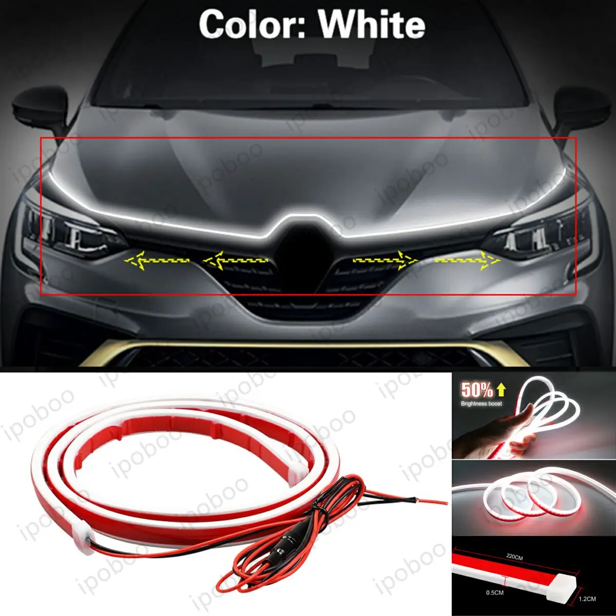 86" LED Hood Light Strip For Renault Clio 1998-2022 Flexible Dynamic Scan Start Up Hoodbeam Kit Engine Cover Decoration Light
86" LED Hood Light Strip For Renault Clio 1998-2022 Flexible Dynamic Scan Start Up Hoodbeam Kit Engine Cover Decoration Light