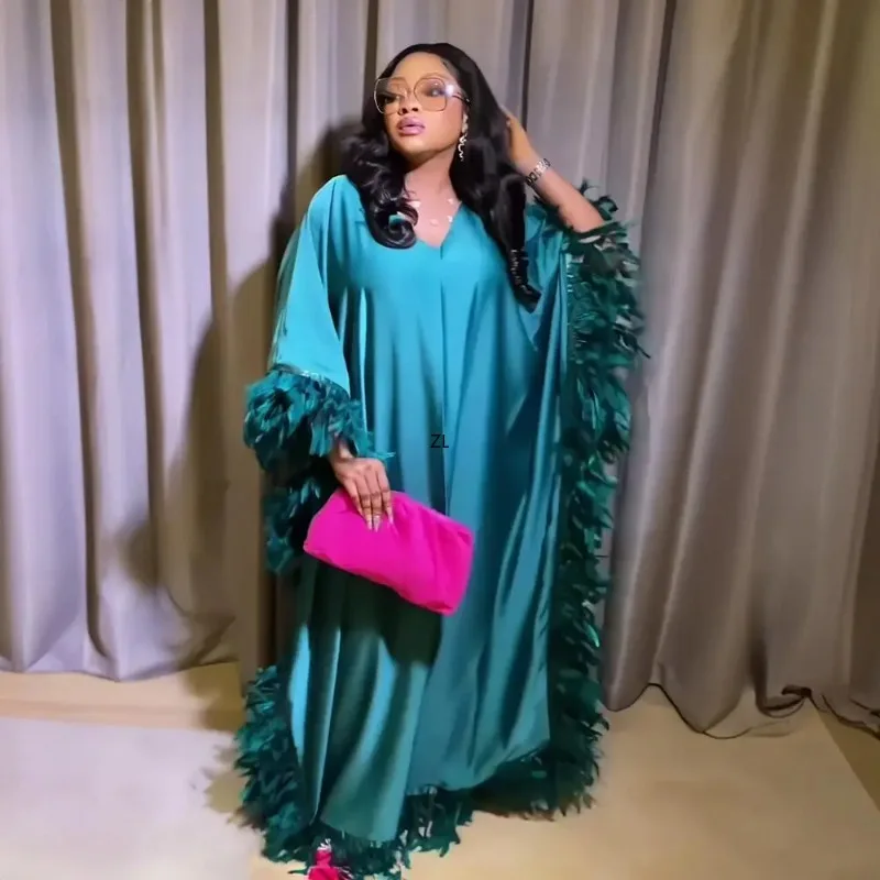 New Products Rayon Feather Elegant and Pretty Women's Dresses Gala Dress Woman Abaya African Dresses for Women 2024 Evening Long
New Products Rayon Feather Elegant and Pretty Women's Dresses Gala Dress Woman Abaya African Dresses for Women 2024 Evening Long