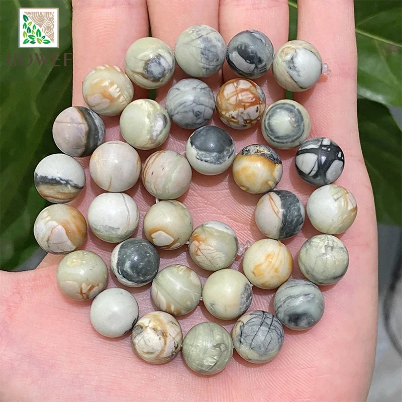 Natural Stone Smooth Yellow Picasso Jaspers Round Loose Beads DIY Bracelet Earrings for Jewelry Making 15'' Inch 4/6/8/10/12mm
Natural Stone Smooth Yellow Picasso Jaspers Round Loose Beads DIY Bracelet Earrings for Jewelry Making 15'' Inch 4/6/8/10/12mm