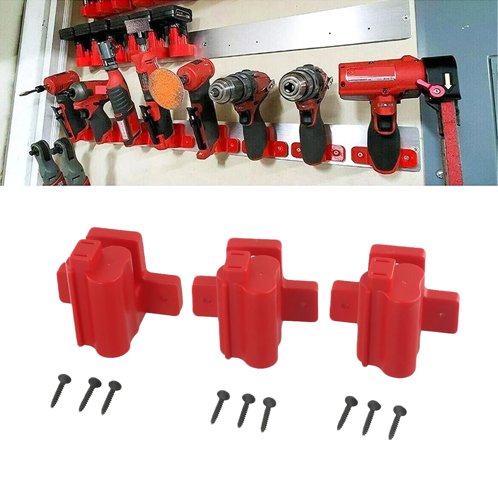 Tool Holder Tool Hanger Factory Workshop High Quality 1Set 3 Bracket + 9 Screws 3PACK ABS+PC Easy Installation
Tool Holder Tool Hanger Factory Workshop High Quality 1Set 3 Bracket + 9 Screws 3PACK ABS+PC Easy Installation