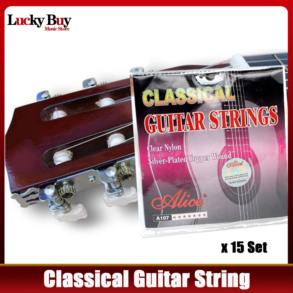 15 комплектов струн для классической гитары Alice A107 с прозрачным нейлоном и посеребренным медным сплавом
15 комплектов струн для классической гитары Alice A107 с прозрачным нейлоном и посеребренным медным сплавом