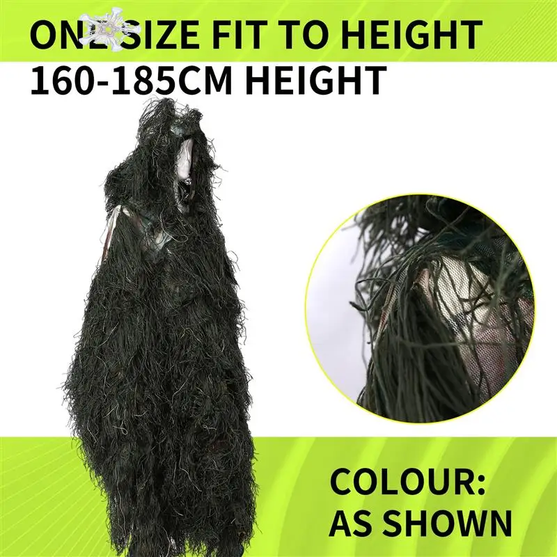 Adult Outdoor Hunting Cloak Ghillie Suit Photography Clothes Ghillie Clothes Camouflage Hunter Jungle Hunting Poncho
Adult Outdoor Hunting Cloak Ghillie Suit Photography Clothes Ghillie Clothes Camouflage Hunter Jungle Hunting Poncho