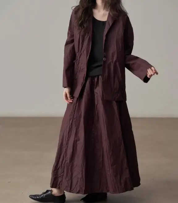 SuperAen European and American Style Women's New 2025 Fashion Long-sleeved Loose V-neck Shirt High Waist Skirt Set
SuperAen European and American Style Women's New 2025 Fashion Long-sleeved Loose V-neck Shirt High Waist Skirt Set