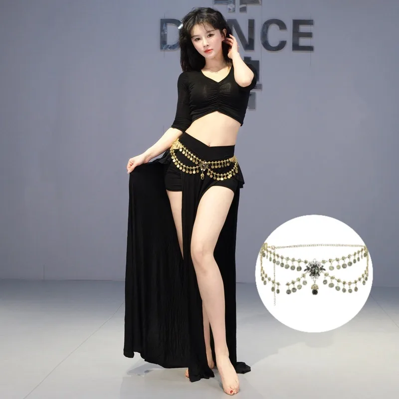 New Spring Summer Belly Dance Dress Set with Belt Cosplay Top Split Skirt Eastern Dance Stage Performance Practice Wear Clothing
New Spring Summer Belly Dance Dress Set with Belt Cosplay Top Split Skirt Eastern Dance Stage Performance Practice Wear Clothing