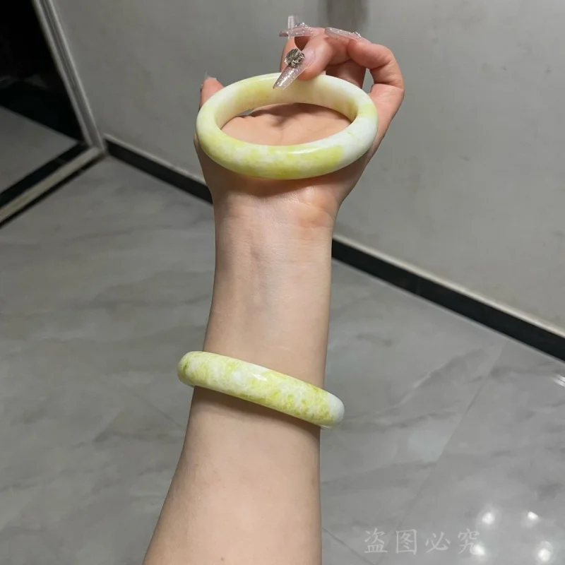 Natural Shaanxi Bracelet, Yellow-White Pattern Lantian Jade Bangle, Live Stream Supply, Promotional Gift
Natural Shaanxi Bracelet, Yellow-White Pattern Lantian Jade Bangle, Live Stream Supply, Promotional Gift