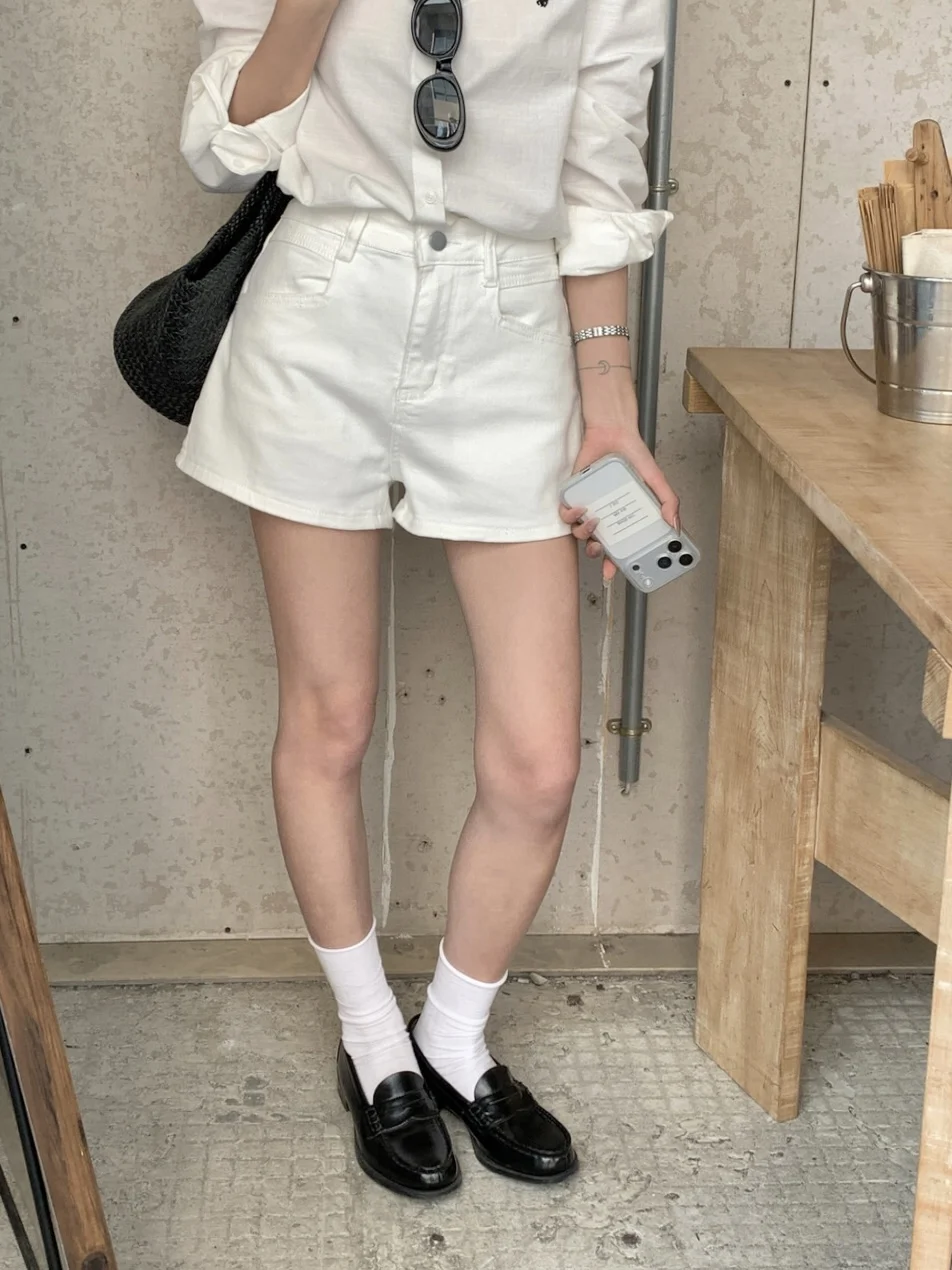 Hellokay High Waist Waed White Denim orts A-Line Hot Pants Women's Spring Cotton Casual Faion Slimming ort Skirts
Hellokay High Waist Waed White Denim orts A-Line Hot Pants Women's Spring Cotton Casual Faion Slimming ort Skirts