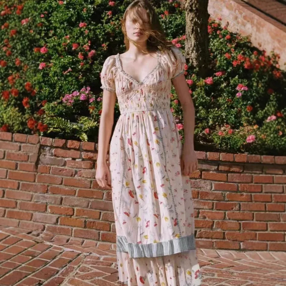 Французское хлопковое платье с цветочным принтом, длинное, с эластичной талией, квадратным вырезом, рукавами-фонариками, А-силуэт, весна-лето-осень-зима
Французское хлопковое платье с цветочным принтом, длинное, с эластичной талией, квадратным вырезом, рукавами-фонариками, А-силуэт, весна-лето-осень-зима