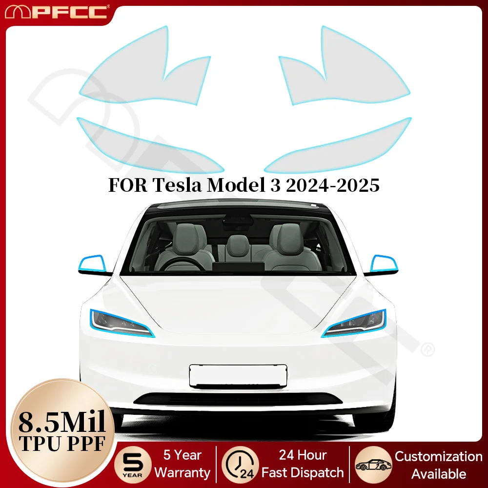 Pre-cut PPF Headlight Rearview Door Handle TPU Protection Film For Tesla Model 3 Highland 2024-2026 Clear Bra Anti-scratch Kit
Pre-cut PPF Headlight Rearview Door Handle TPU Protection Film For Tesla Model 3 Highland 2024-2026 Clear Bra Anti-scratch Kit