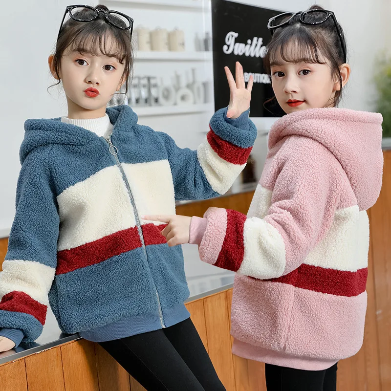 Winter Jacket Kids Girl Parkas Hooded Lamb Wool Coat For Girls Children Faux Fur Coats Cute Warm Patchwork Kids Jacket Overcoat
Winter Jacket Kids Girl Parkas Hooded Lamb Wool Coat For Girls Children Faux Fur Coats Cute Warm Patchwork Kids Jacket Overcoat