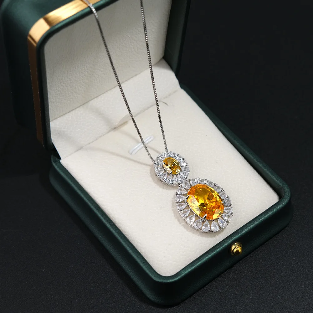 Oval Cut Yellow Genuine Natural Citrine 925 Sterling Silver Pendant Necklace Luxurious Gemstone Fine Jewelry Colar de Prata
Oval Cut Yellow Genuine Natural Citrine 925 Sterling Silver Pendant Necklace Luxurious Gemstone Fine Jewelry Colar de Prata
