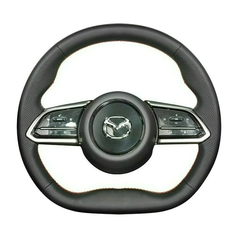 Hand Stitched renovation wear-resistant Non-slip black leather car Steering wheel cover for Mazda EZ6 2024 2025
Hand Stitched renovation wear-resistant Non-slip black leather car Steering wheel cover for Mazda EZ6 2024 2025