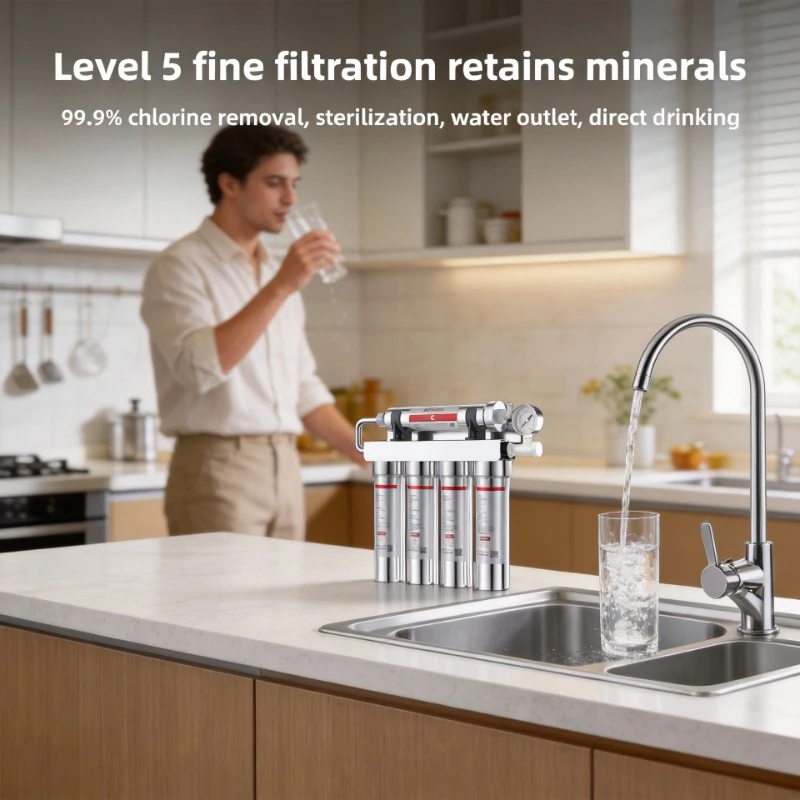 Water purifier household direct drinking kitchen tap water pre-purification commercial five-stage ultrafiltration water purifier
Water purifier household direct drinking kitchen tap water pre-purification commercial five-stage ultrafiltration water purifier
