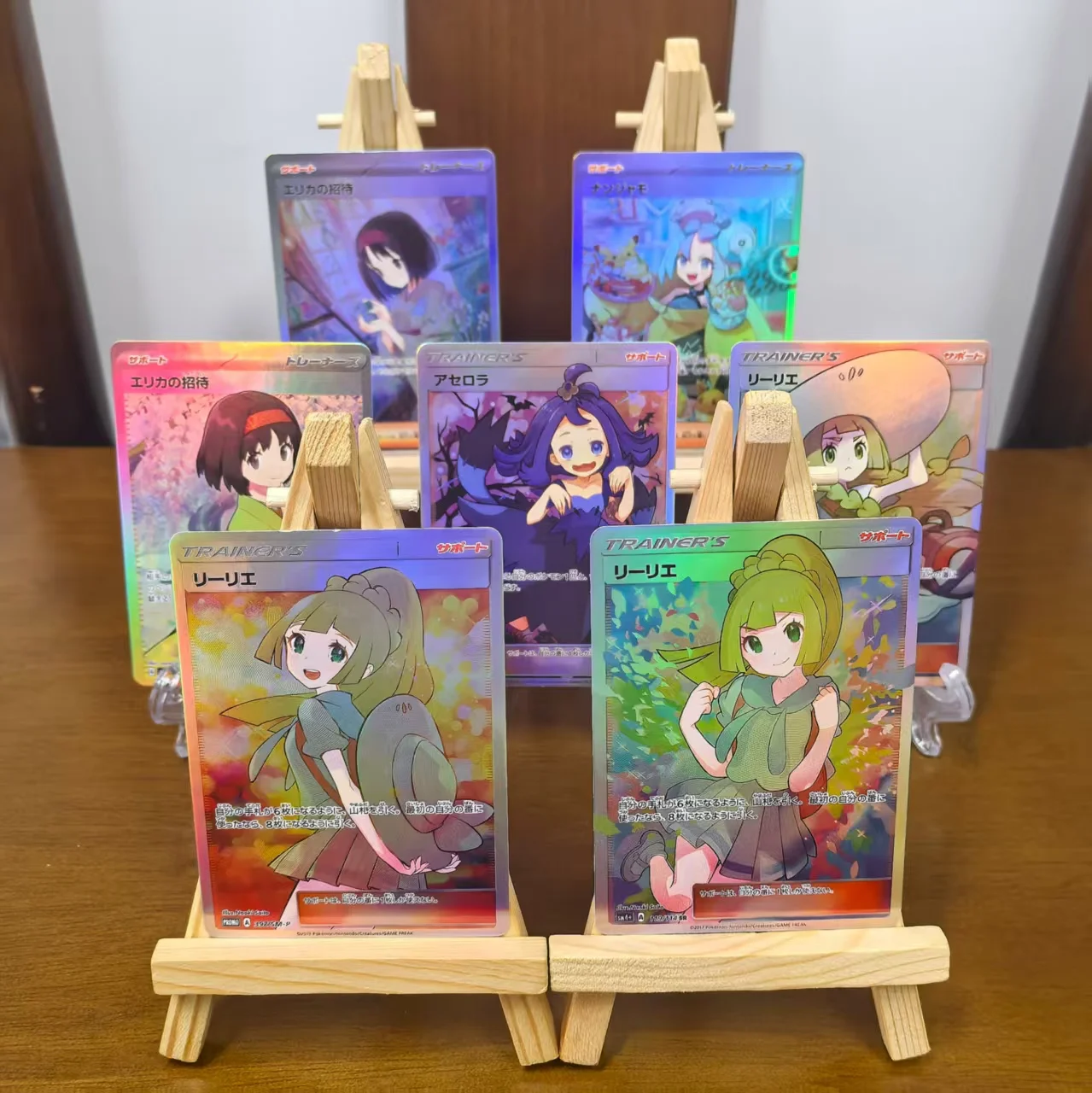 Pokemon Japanese Collection Cards PROMO SM-P 2017 Lillie Erika Cynthia RARE Self Made Single Card Classic Game Anime Cards Gift
Pokemon Japanese Collection Cards PROMO SM-P 2017 Lillie Erika Cynthia RARE Self Made Single Card Classic Game Anime Cards Gift