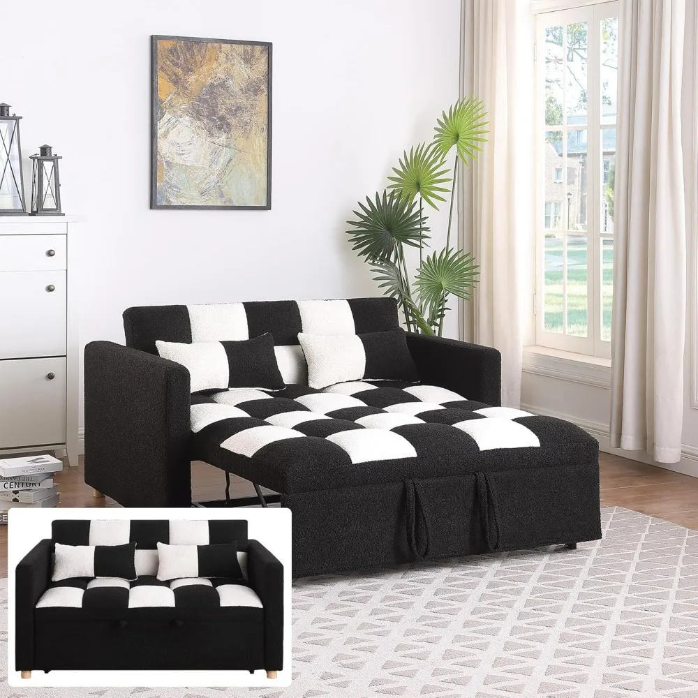 Twin Sofa Bed, Sleeper Sofa Couch with Pullout Bed, Teddy Fabric Sleeper Chair Lounge Sofa, Adjustable Pull Out Couch Home
Twin Sofa Bed, Sleeper Sofa Couch with Pullout Bed, Teddy Fabric Sleeper Chair Lounge Sofa, Adjustable Pull Out Couch Home