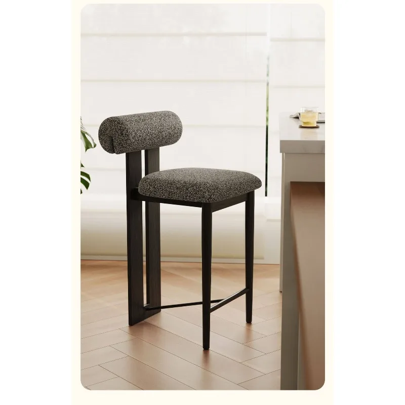 Solid wood home designer retro bar stool premium island bar chair French backrest high stool
Solid wood home designer retro bar stool premium island bar chair French backrest high stool