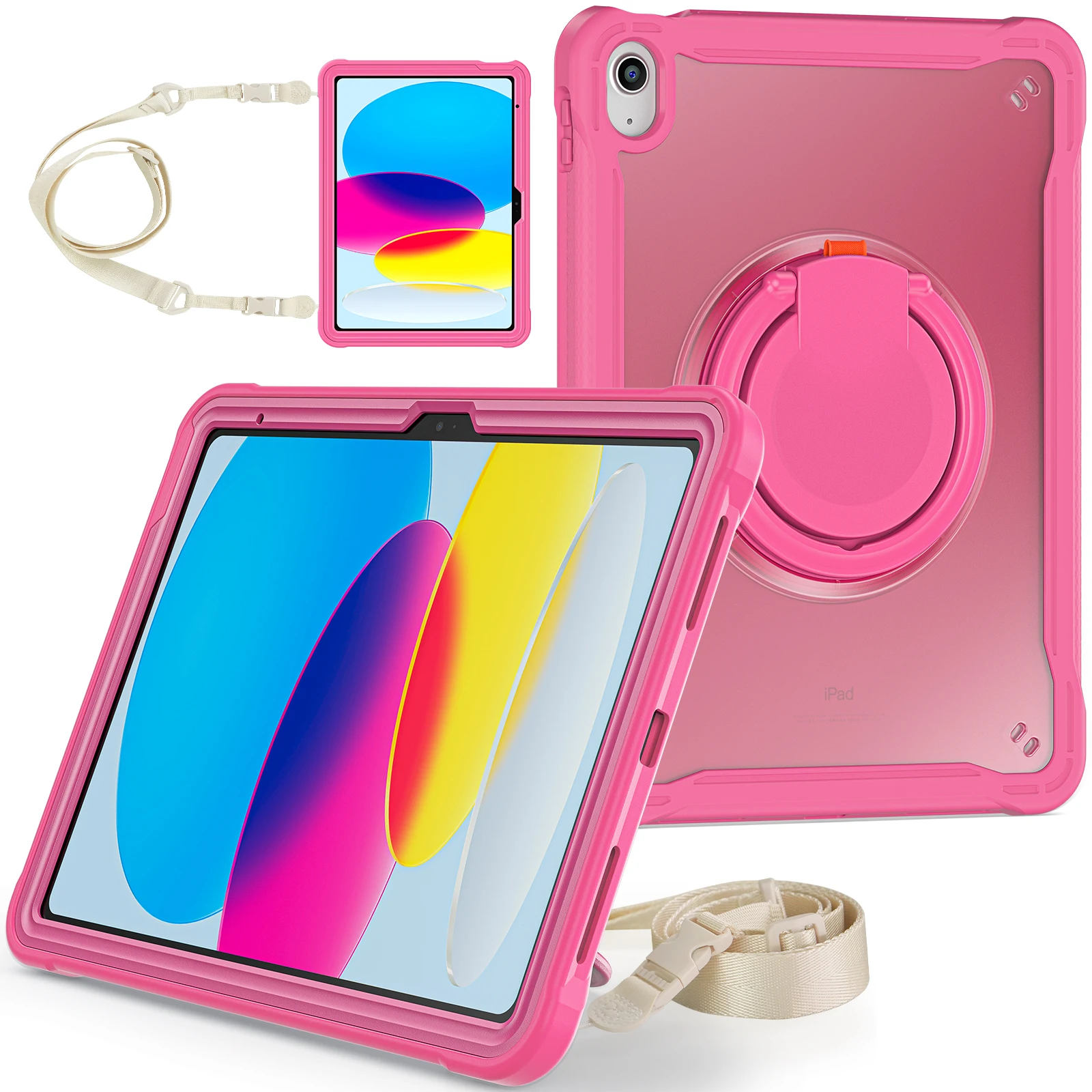 Hybrid Stand Case For iPad 10.9 2022 10th Generation A2757 A2777 A2696 Heavy Duty Rotating Cover With Handle Grip Shoulder Strap
Hybrid Stand Case For iPad 10.9 2022 10th Generation A2757 A2777 A2696 Heavy Duty Rotating Cover With Handle Grip Shoulder Strap