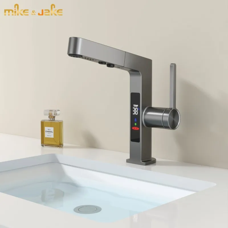 Gunmetal gray Faucet pull out spray bathroom faucet single handle sink faucet gray kitchen mixer hot and cold White kitchen tap
Gunmetal gray Faucet pull out spray bathroom faucet single handle sink faucet gray kitchen mixer hot and cold White kitchen tap