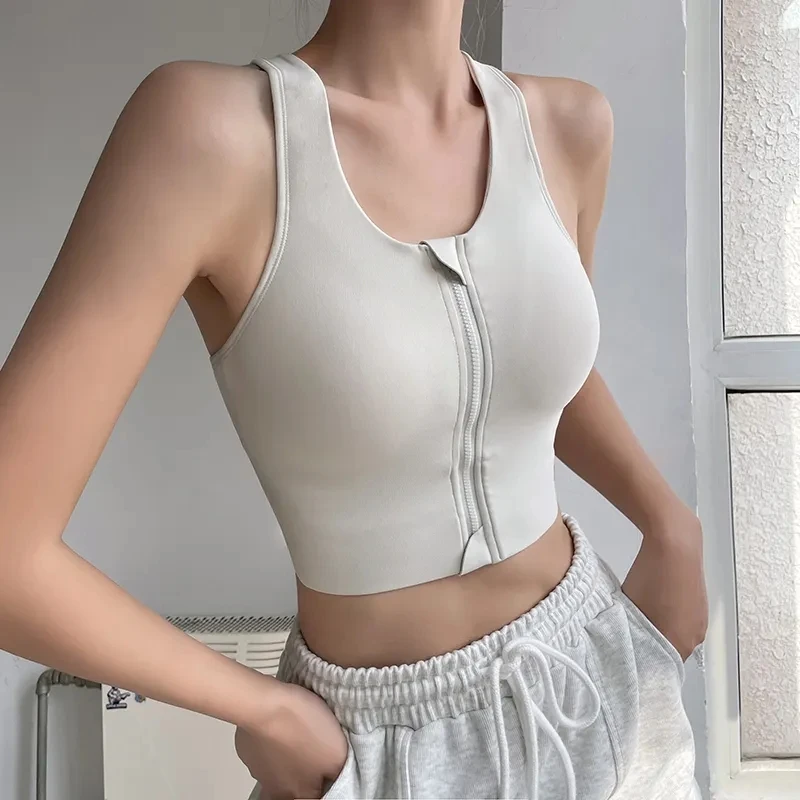 Large Breasts Show Small Anti-Shock High Intensity Sports Underwear Women Yoga Tank Top Front Zipper Running Fitness Bra
Large Breasts Show Small Anti-Shock High Intensity Sports Underwear Women Yoga Tank Top Front Zipper Running Fitness Bra