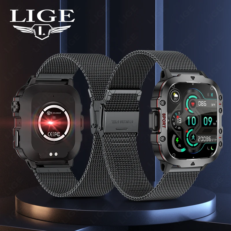 LIGE New Smart Watch Men Outdoor Watches lP68 Waterproof 2.01" Al Voice Bluetooth Call Sports fitness For Android lOS Smartwatch
LIGE New Smart Watch Men Outdoor Watches lP68 Waterproof 2.01" Al Voice Bluetooth Call Sports fitness For Android lOS Smartwatch