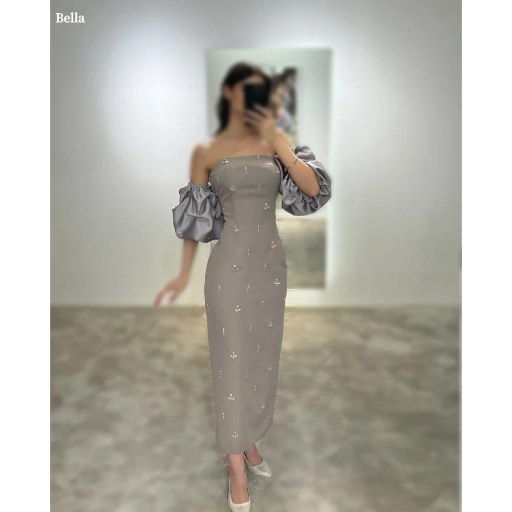 Bella Индивидуальное блестящее шифоновое платье без бретелек для вечеринок с пышными рукавами и пышными рукавами, вечерние платья до щиколотки, платье для выпускного вечера 2025
Bella Индивидуальное блестящее шифоновое платье без бретелек для вечеринок с пышными рукавами и пышными рукавами, вечерние платья до щиколотки, платье для выпускного вечера 2025