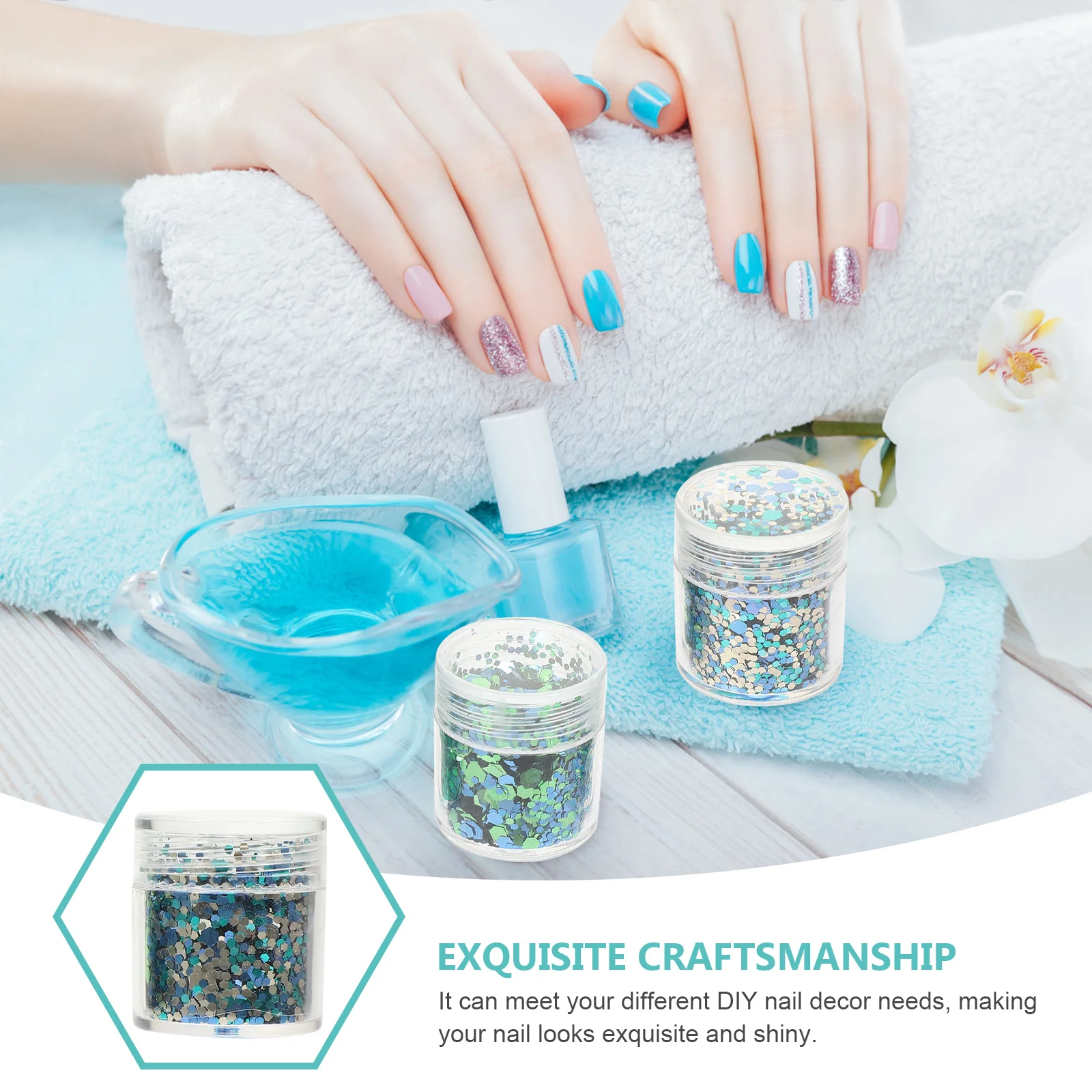Nail Art Diy Glitters Sequins Decor High-Class Pet Material Shiny Nail Supplies Manicure Tools Glitter Dip Powder
Nail Art Diy Glitters Sequins Decor High-Class Pet Material Shiny Nail Supplies Manicure Tools Glitter Dip Powder