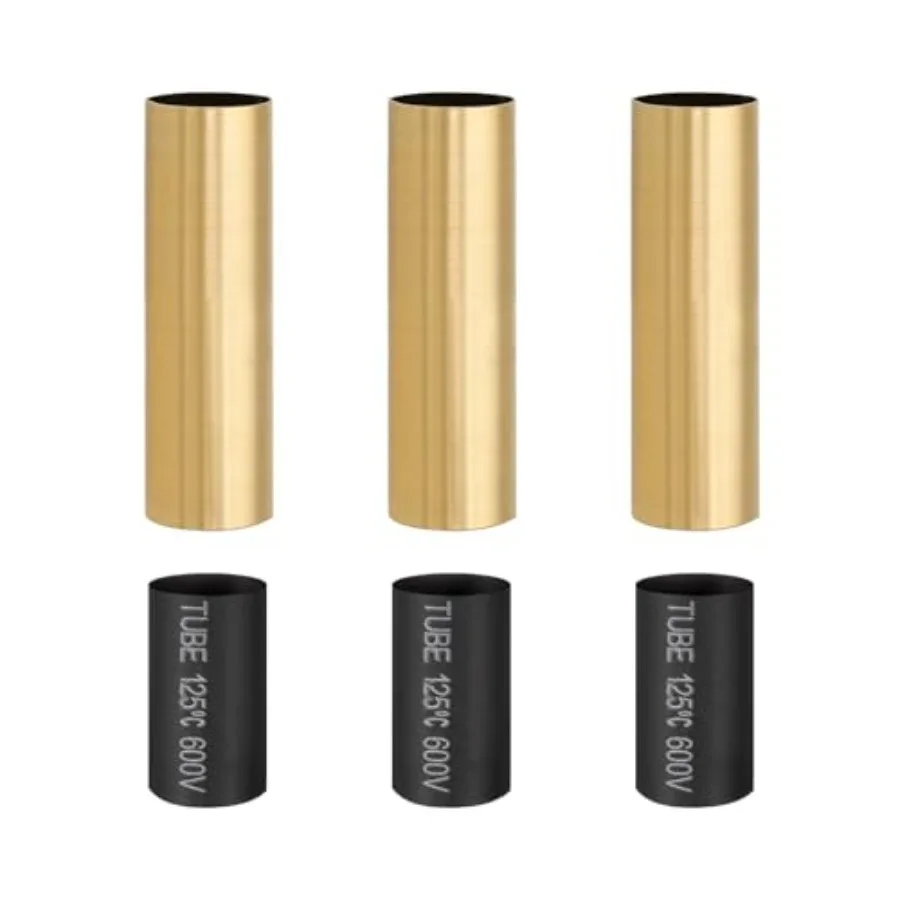 3 Pcs Tall Candle Covers Sleeves, 3 Pcs Metal E12 Chandelier Socket Sleeves with sulation Heat Shrkable Flame Retardant Tube Bu
3 Pcs Tall Candle Covers Sleeves, 3 Pcs Metal E12 Chandelier Socket Sleeves with sulation Heat Shrkable Flame Retardant Tube Bu