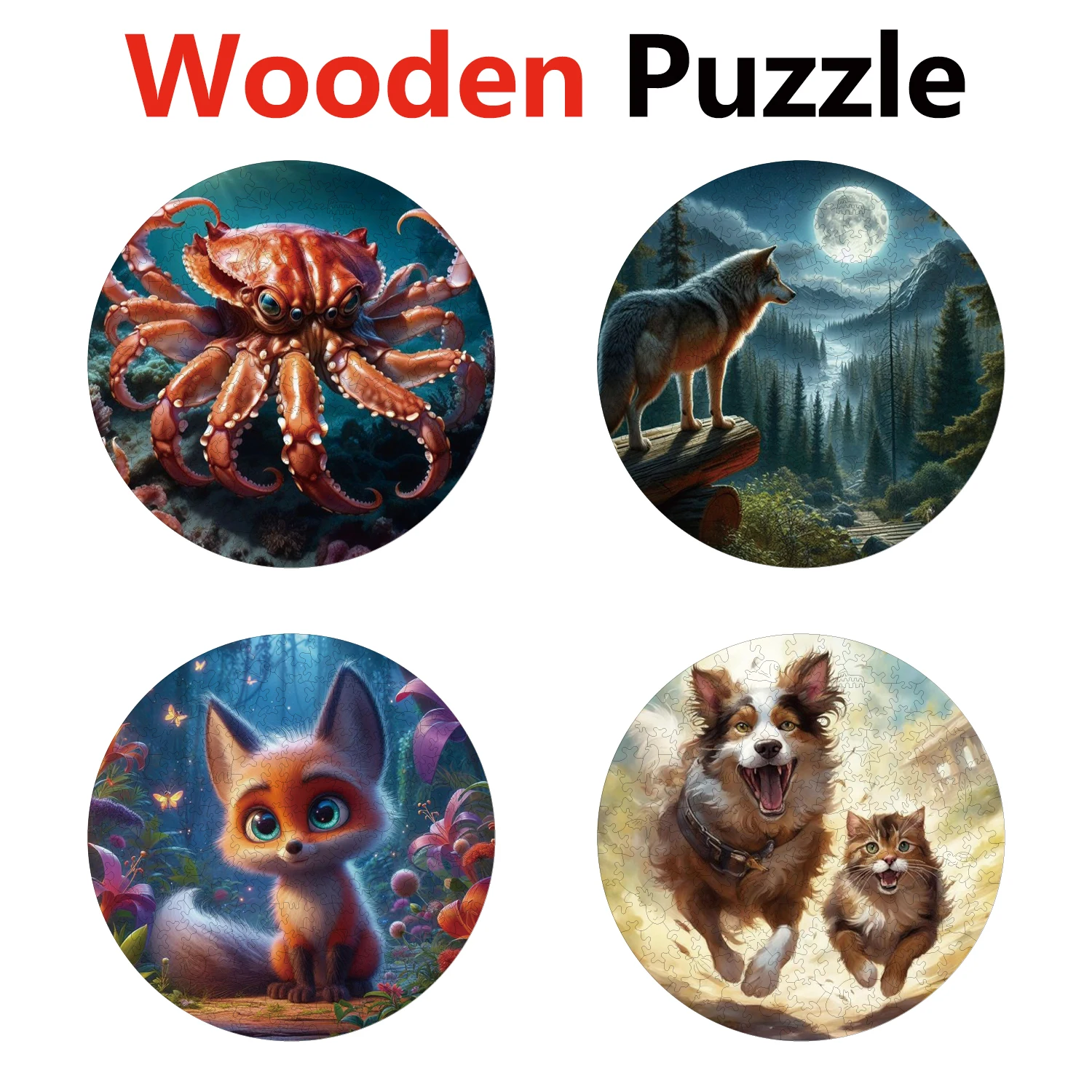 Crab Wolf Fox Dog Animal Puzzles High Quality Jigsaw Puzzle Wooden Puzzle Best Christmas Gift
Crab Wolf Fox Dog Animal Puzzles High Quality Jigsaw Puzzle Wooden Puzzle Best Christmas Gift