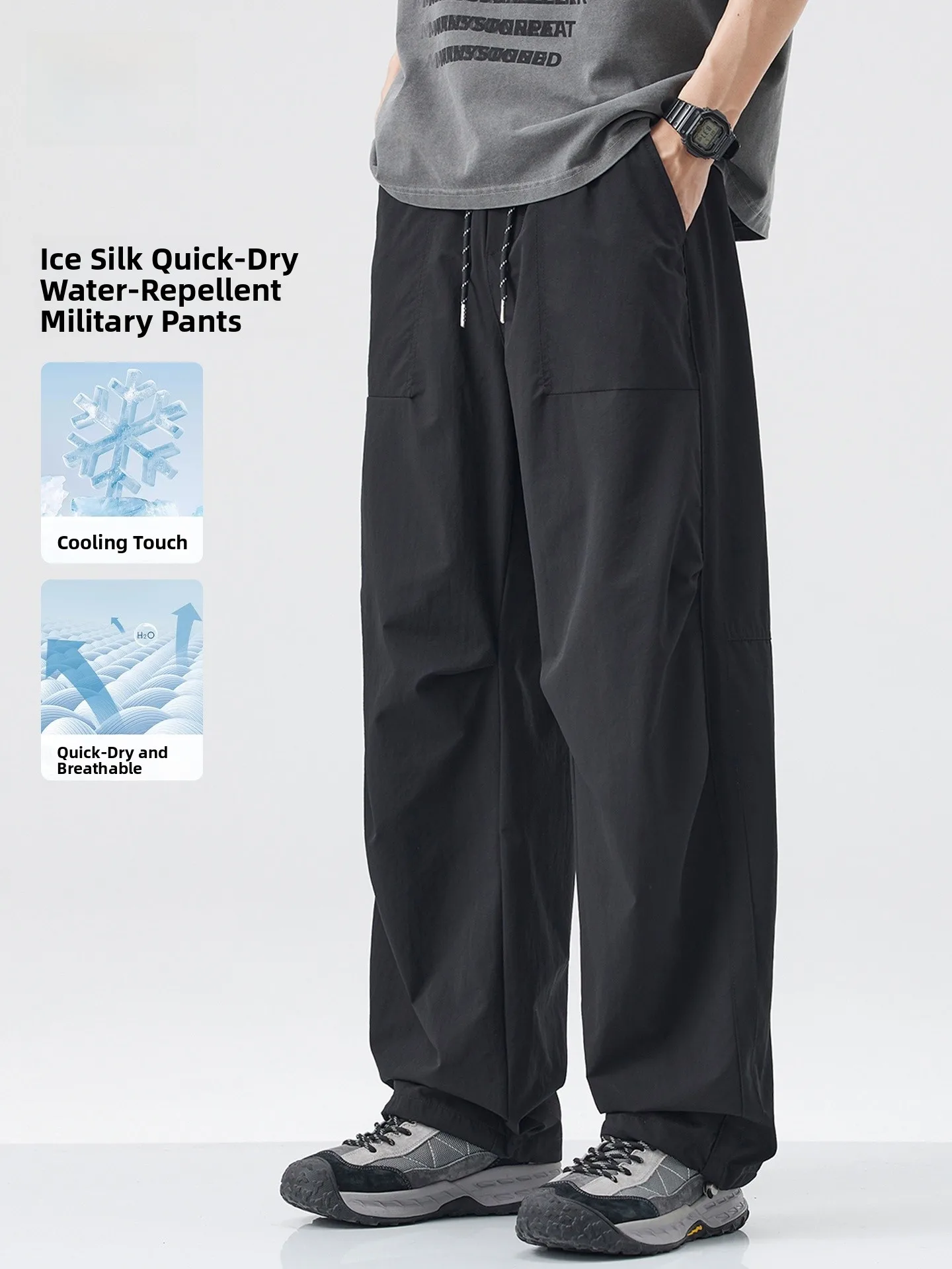 Dukun Ice Silk Qui Dry Paratrooper Wide Leg Pants Men Summer Soft ell Cuffed Outdoor Mountain Sports Workwear Knife Pants
Dukun Ice Silk Qui Dry Paratrooper Wide Leg Pants Men Summer Soft ell Cuffed Outdoor Mountain Sports Workwear Knife Pants