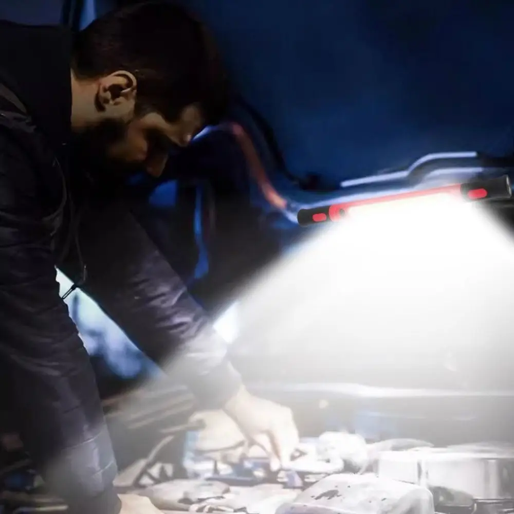 Super Bright LED Work Light Rotating Magnetic Base Portable Magnetic Work Inspection Lamp Rechargeable Durable