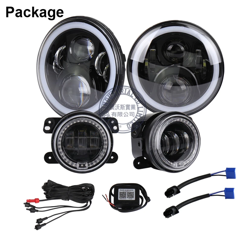 POVTOR 2x7 Inch Projector Headlights With Multicolor RGB Halo + 2x30W 4 Inch Led Fog Light For-Jeep-Wrangler TJ JK
POVTOR 2x7 Inch Projector Headlights With Multicolor RGB Halo + 2x30W 4 Inch Led Fog Light For-Jeep-Wrangler TJ JK